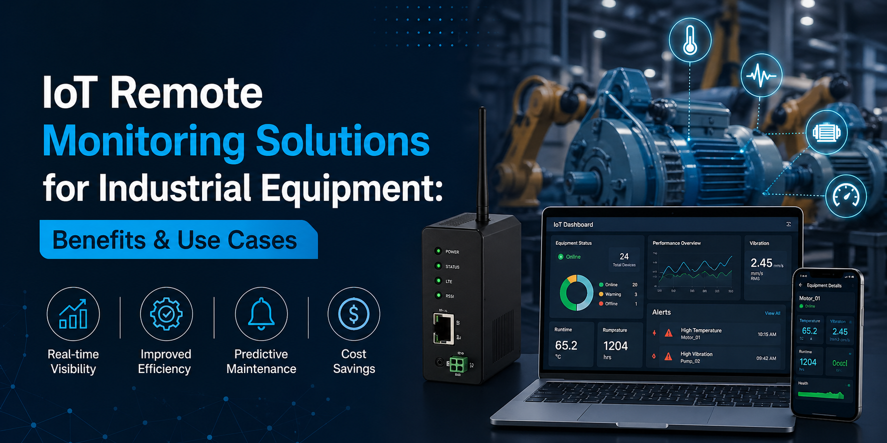 IoT Remote Monitoring Solutions for Industrial Equipment: Benefits & Use Cases